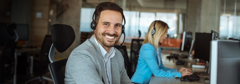 Personen im Call Center