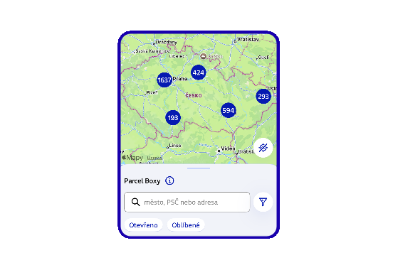 Výběr lokality doručení