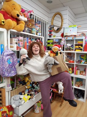 GLS charity campaign in collaboration with Debra Butterfly Skin. A charity store with clothes and toys for children.