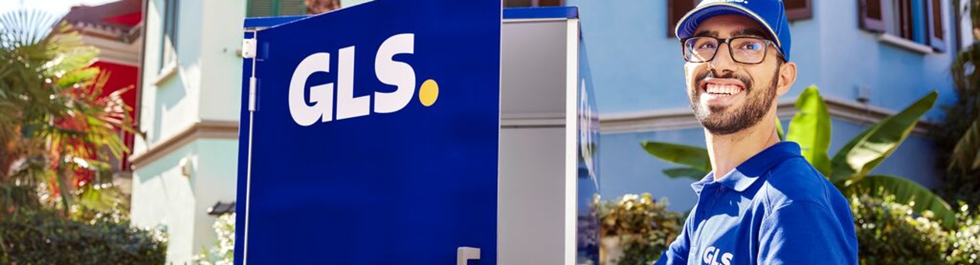 Woman delivering to parcel locker