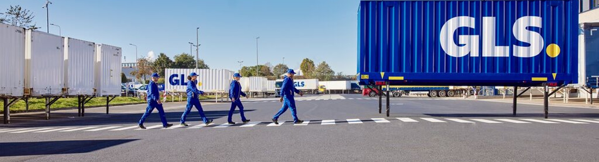 Employees outside depot