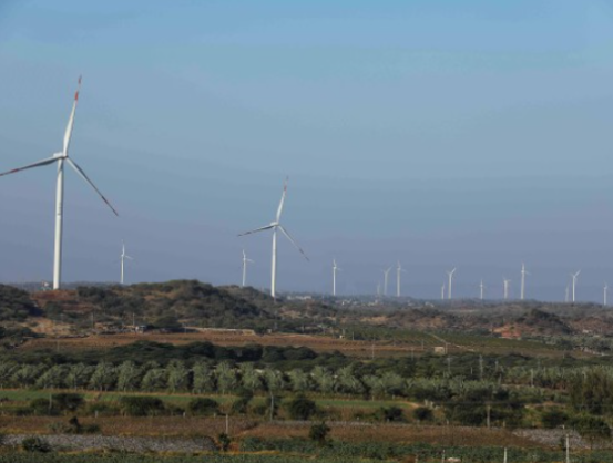 Windmolens in Ghadsisa, India